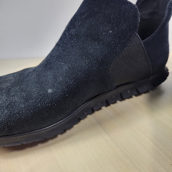 COLE HAAN ZeroGrand Black Suede Slip On Booties Boots Women's Size 8 - Picture 11 of 12